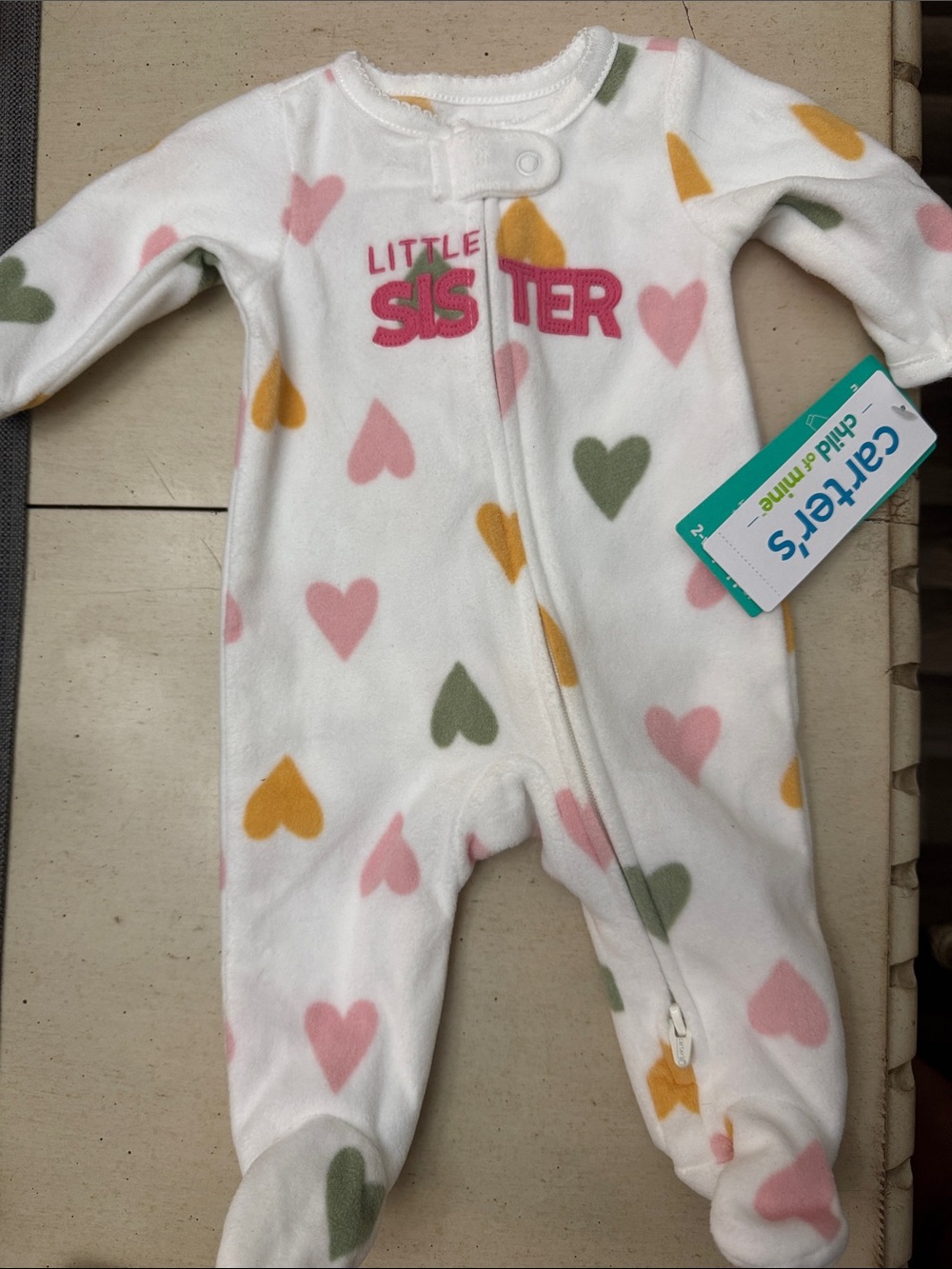 Carters onesie 2-way zipper